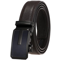 HKM-643667 Automatic Buckle Leather Belt for Men - Adjustable Fit, Premium Quality Craftsmanship