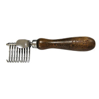 HKM-523987 Walnut Knot Comb for Pets - Stainless Steel Grooming Tool (15.2cm x 4cm)