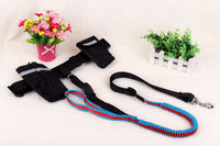 HKM-561171 Cushioned Nylon Running Dog Leash with Hands-Free Design and Adjustable Control