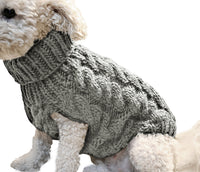 HKM-122707 Warm Thick Knit Pet Sweater for Cats in Various Colors