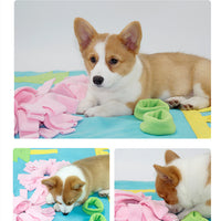 HKM-835155 Slow Food Interactive Puzzle Mat for Dogs - Engaging Foraging Training Blanket