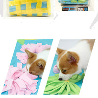 HKM-835155 Slow Food Interactive Puzzle Mat for Dogs - Engaging Foraging Training Blanket