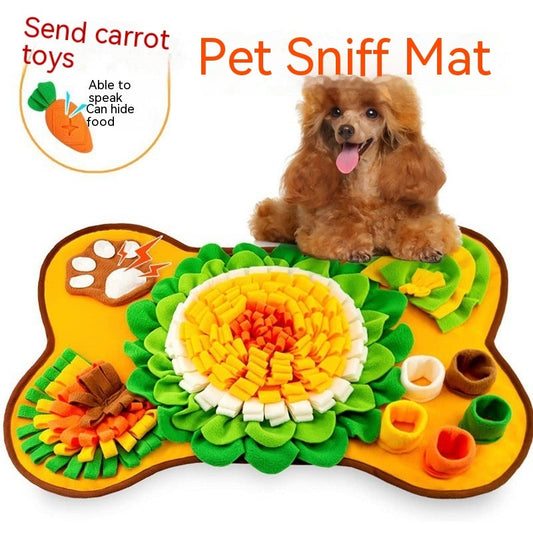 HKM-965075 Pet Smell Pad for Interactive Play - Sound Radish Design, 64 x 43 cm, Polar Fleece Material, Assorted Colors