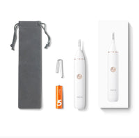 HKM-497491 Portable Electric Ear Nose Eyebrow Hair Trimmer - Waterproof Mini Shaver with High-Speed Motor and Sharp Cutter Head