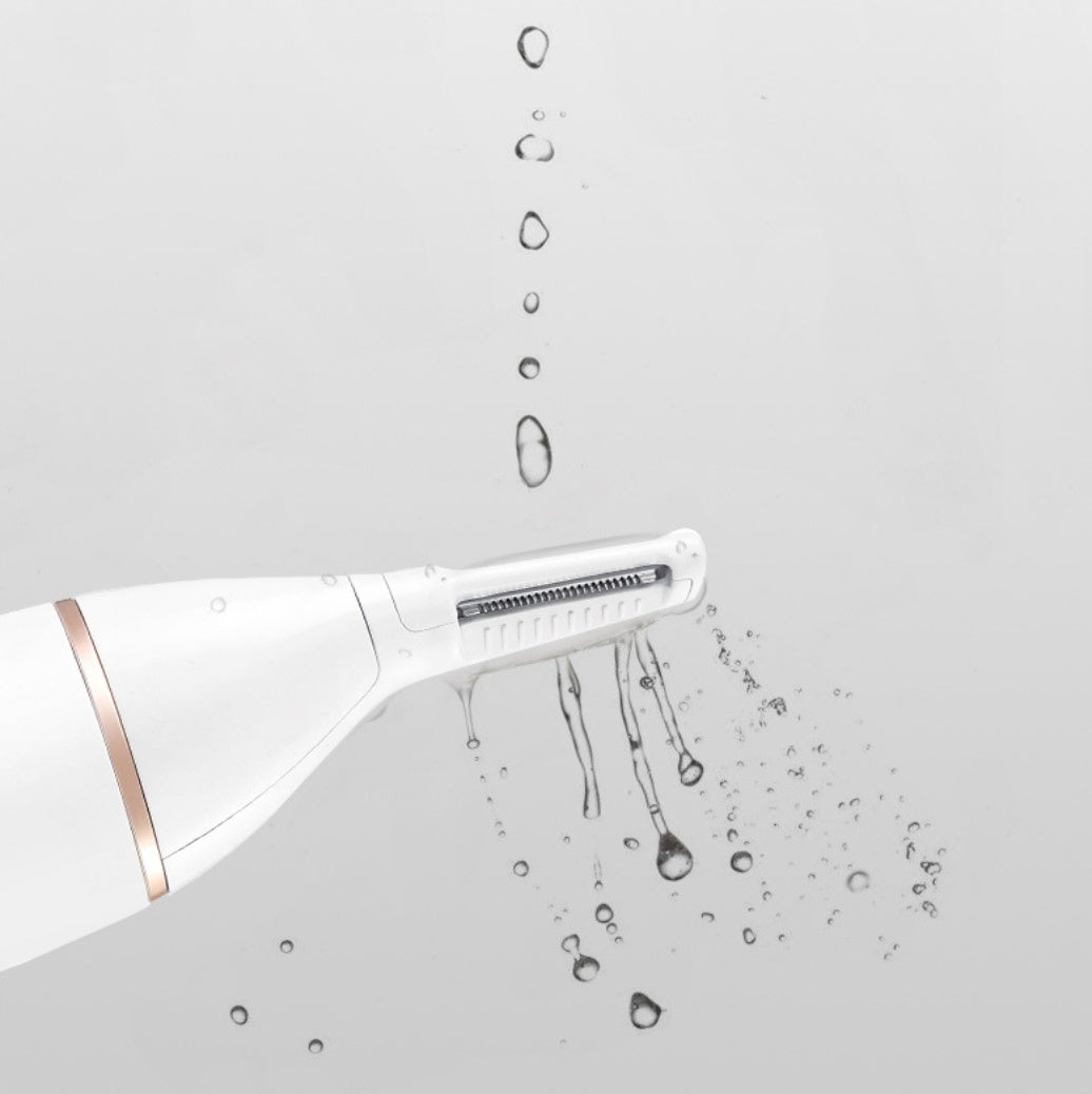HKM-497491 Portable Electric Ear Nose Eyebrow Hair Trimmer - Waterproof Mini Shaver with High-Speed Motor and Sharp Cutter Head