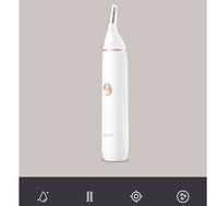 HKM-497491 Portable Electric Ear Nose Eyebrow Hair Trimmer - Waterproof Mini Shaver with High-Speed Motor and Sharp Cutter Head
