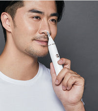 HKM-497491 Portable Electric Ear Nose Eyebrow Hair Trimmer - Waterproof Mini Shaver with High-Speed Motor and Sharp Cutter Head