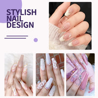 HKM-217299 Acrylic Nail Kit with 4 Colors of Acrylic Powder, Monomer, and Nail Brushes for Professional and DIY Nail Art