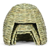 HKM-153427 Handmade Thatched Hut for Small Animals - Perfect for Rabbits, Hamsters, Hedgehogs, and Guinea Pigs