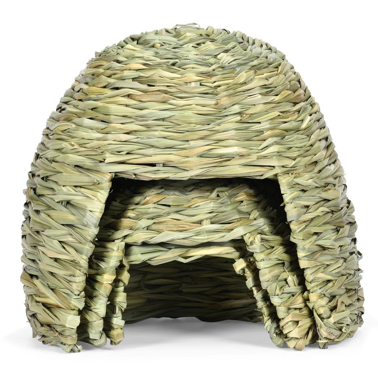 HKM-153427 Handmade Thatched Hut for Small Animals - Perfect for Rabbits, Hamsters, Hedgehogs, and Guinea Pigs