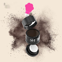 HKM-505043 Forehead Hairline Mud Powder for Natural Hair Replacement – Black, Dark Brown, Medium Brown (4G)