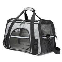 HKM-250259 Foldable Large Capacity Dog and Cat Backpack Carrier, Portable Handheld Diagonal Bag