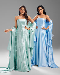 HKM-710035 Elegant Blue Evening Dress for Ladies - Model EZ25073