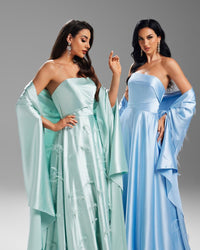 HKM-710035 Elegant Blue Evening Dress for Ladies - Model EZ25073