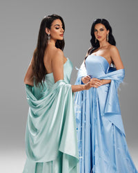 HKM-710035 Elegant Blue Evening Dress for Ladies - Model EZ25073