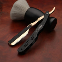 HKM-035923 Manual Hair Shaver with 100 Blades for Men's Grooming - Available in Honorary Gold and Cool Black