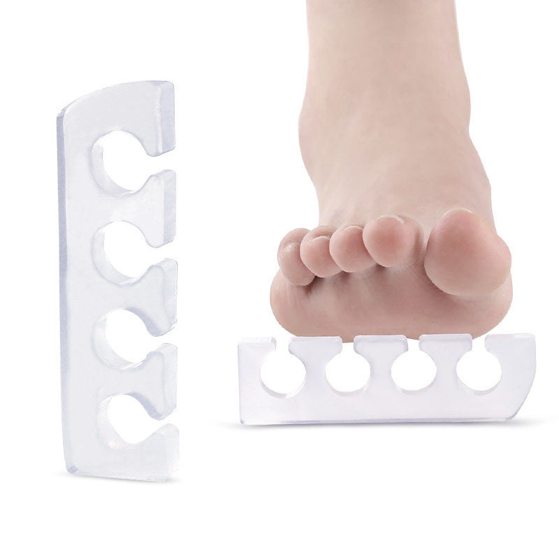 HKM-379987 Transparent Silicone Five-Toe Separator for Comfort in Sports and Casual Shoes