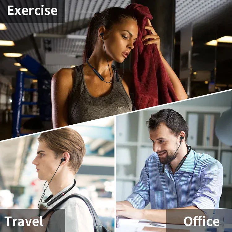 KTX-096851 Wireless Magnetic Neckband Earphones with Noise Reduction for Sports and Bodybuilding