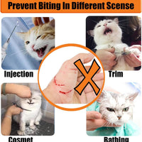 HKM-352659 Breathable Cat Muzzle for Grooming and Bathing, Anti-Licking and Anti-Biting, Soft Cotton with PVC Material