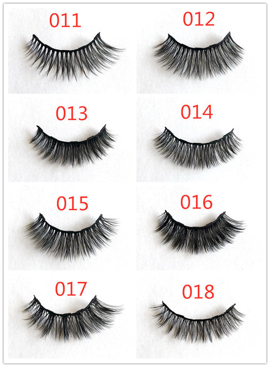 HKM-009235 Magnetic Eyeliner and Eyelashes Set - Five Pairs, Handcrafted Synthetic Fiber