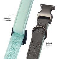 HKM-686803 Heavy Duty Adjustable Neoprene Padded Dog Collar with Side-Release Buckle and D-Ring, 1 in Wide