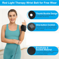 HKM-968083 Infrared Heating Therapy Band for Sports Recovery and Injury Relief, 11W Power, Type-C Black Design