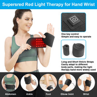 HKM-968083 Infrared Heating Therapy Band for Sports Recovery and Injury Relief, 11W Power, Type-C Black Design