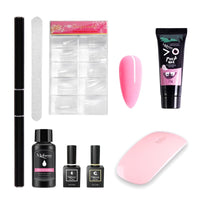 HKM-541523 Nail Art Complete Set with Manicure Lamp, Extension Glue, and Cleaning Tools