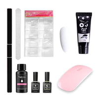 HKM-541523 Nail Art Complete Set with Manicure Lamp, Extension Glue, and Cleaning Tools
