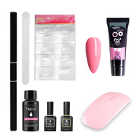 HKM-541523 Nail Art Complete Set with Manicure Lamp, Extension Glue, and Cleaning Tools