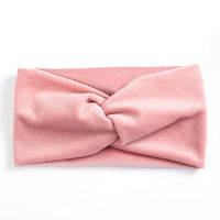 HKM-709075 Wide Brim Cross Velvet Headband for Women in Plaid Flannel
