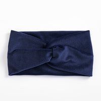 HKM-709075 Wide Brim Cross Velvet Headband for Women in Plaid Flannel