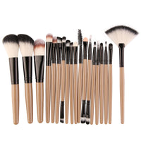 HKM-944531 18-Piece Makeup Brush Set with Blush, Lip, and Fan Brushes for Professional Use