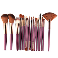 HKM-944531 18-Piece Makeup Brush Set with Blush, Lip, and Fan Brushes for Professional Use