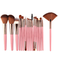 HKM-944531 18-Piece Makeup Brush Set with Blush, Lip, and Fan Brushes for Professional Use