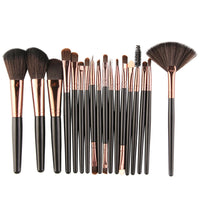 HKM-944531 18-Piece Makeup Brush Set with Blush, Lip, and Fan Brushes for Professional Use