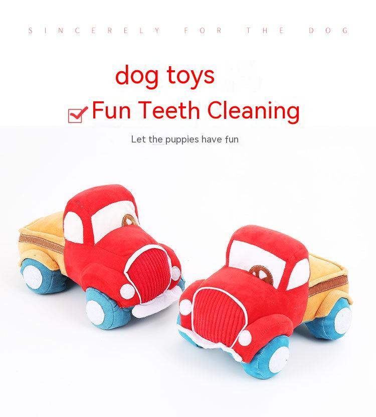 HKM-517843 Plush Car Dog Toy with Sound for Chewing and Playtime
