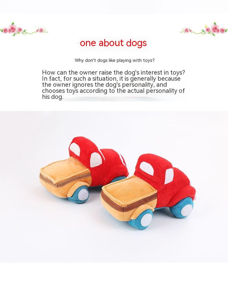 HKM-517843 Plush Car Dog Toy with Sound for Chewing and Playtime