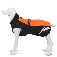 HKM-843923 Dog Summer Raincoat - Water-Repellent Nylon with Hollow Mesh Lining, 3M Reflective, Available in Green, Orange, Black, Sizes 24cm to 70cm