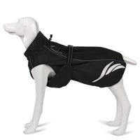 HKM-843923 Dog Summer Raincoat - Water-Repellent Nylon with Hollow Mesh Lining, 3M Reflective, Available in Green, Orange, Black, Sizes 24cm to 70cm