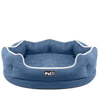 HKM-080979 Memory Foam Pet Sofa Cushion - Comfortable and Breathable Cloth Nest in Blue, Pink, or Grey (S & L Sizes)
