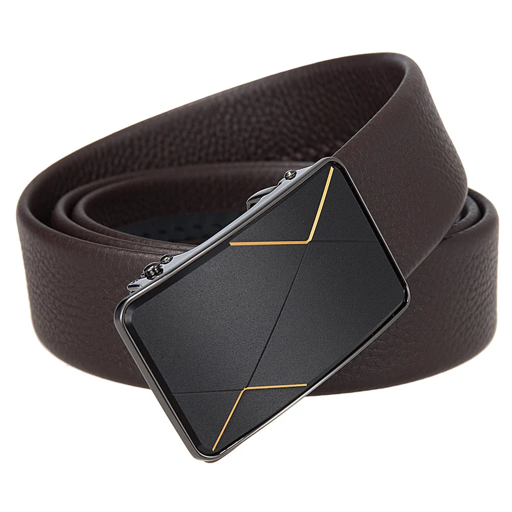 HKM-062739 Men's First Layer Cowhide Casual Belt - Durable and Stylish Accessory, Model LY36-25640-5