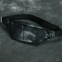 HKM-222291 Genuine Leather Crossbody Chest Bag for Outdoor Sports - Retro Design, Waterproof, Multi-Colour Options