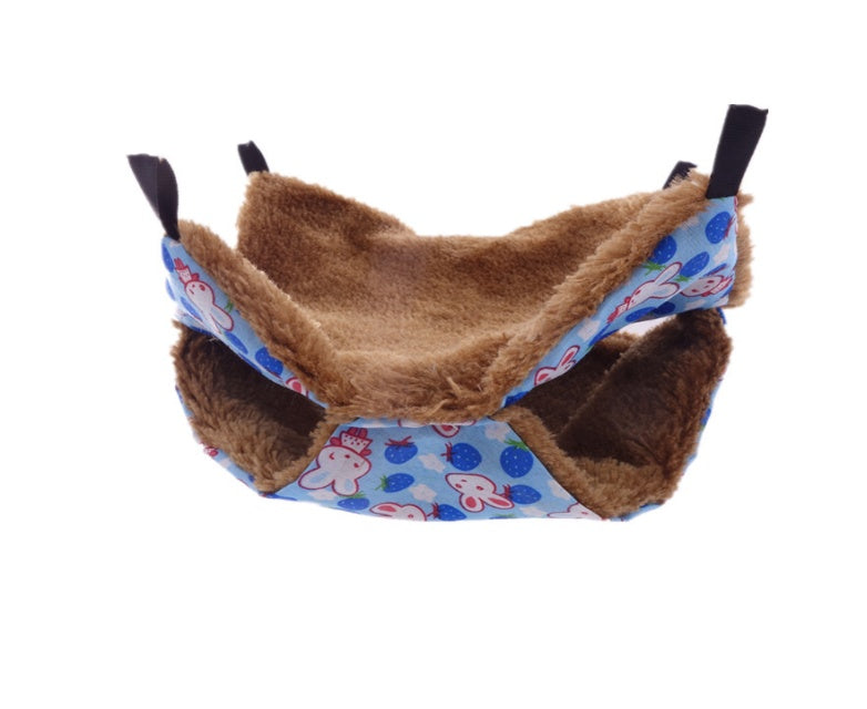 HKM-611347 Cozy Hamster Hammock for Small Animals - Available in Two Sizes, Ideal for Resting and Playing