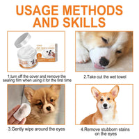 HKM-547859 Yegebang Tear Stain Remover Wipes for Dogs and Cats - Eye Cleaning Cotton Pads