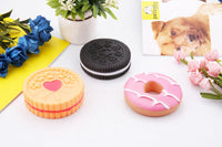 HKM-187539 Durable PVC Vinyl Dog Molar Ball Toy with Sound - Three Fun Shapes: Oreo, Pink Donut, Love Biscuit