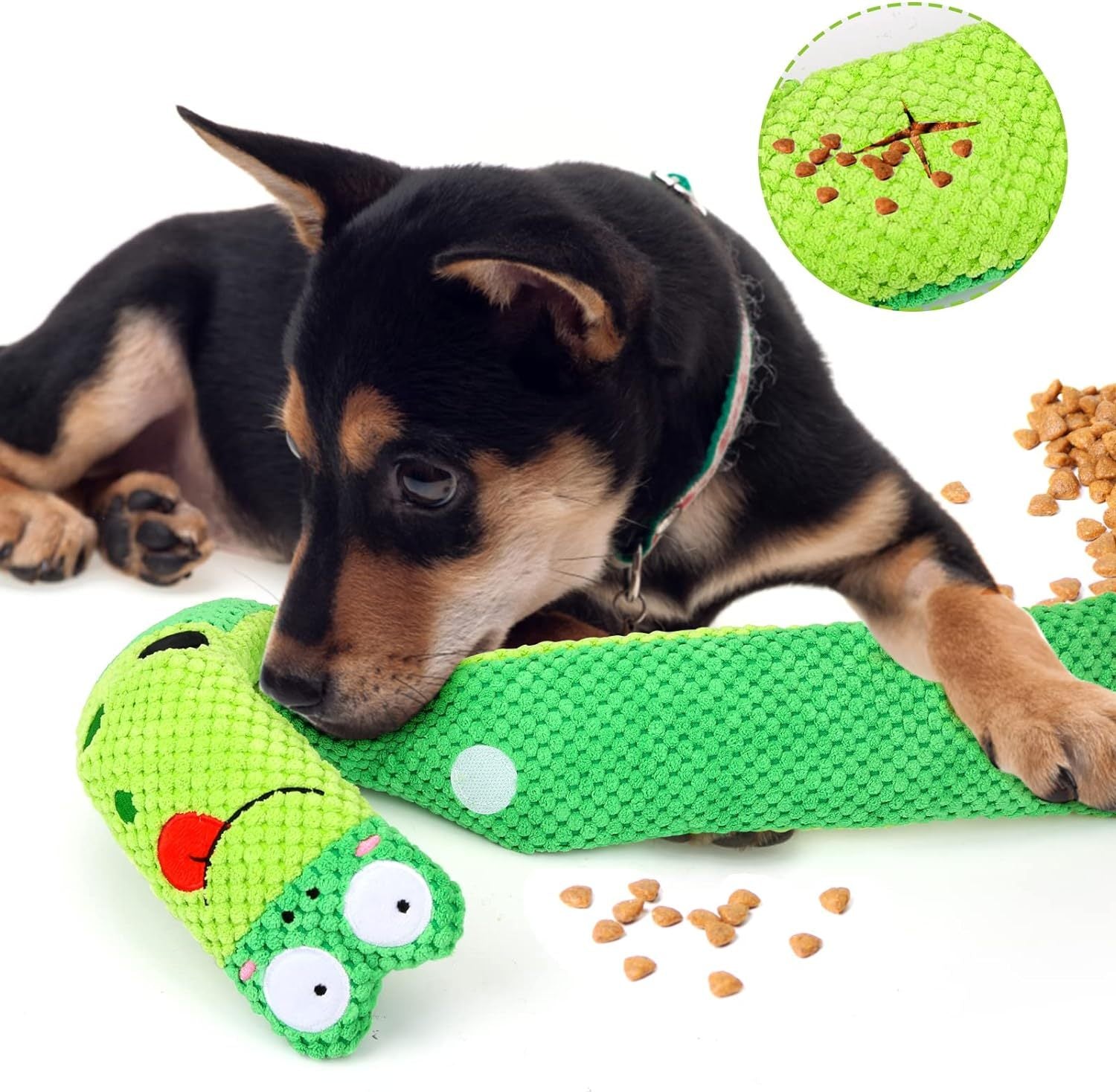 HKM-710995 Interactive Squeaky Dog Puzzle Toy for Foraging and Stress Relief - Suitable for Small, Medium, and Large Dogs
