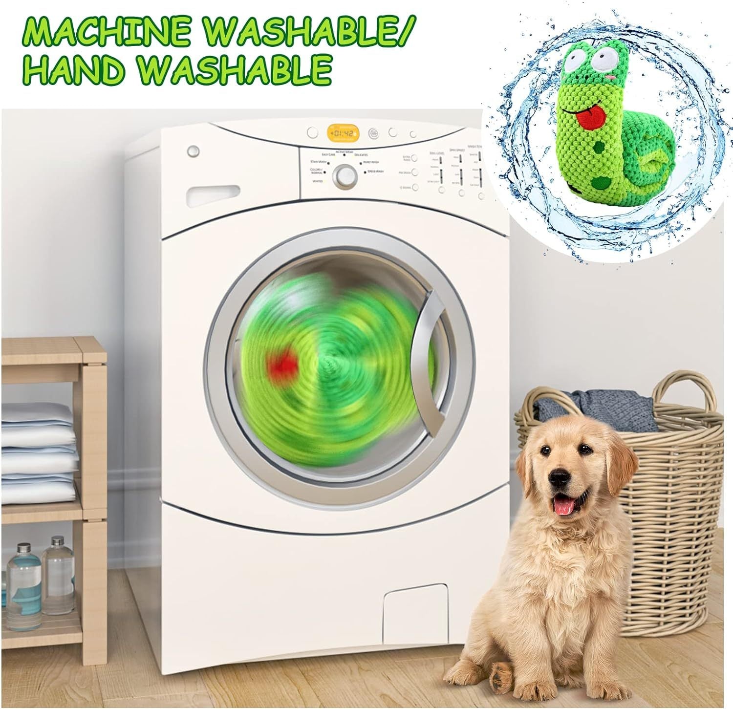 HKM-710995 Interactive Squeaky Dog Puzzle Toy for Foraging and Stress Relief - Suitable for Small, Medium, and Large Dogs