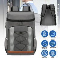 HKM-828243 Leakproof Insulated Cooler Backpack - 36 Can Capacity, Ideal for Picnic, Camping, Hiking, and Travel