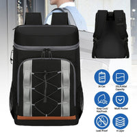 HKM-828243 Leakproof Insulated Cooler Backpack - 36 Can Capacity, Ideal for Picnic, Camping, Hiking, and Travel